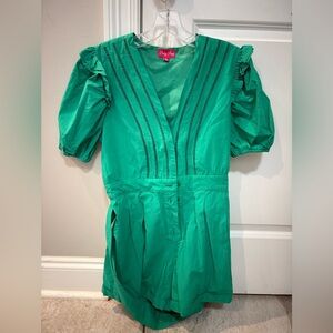 Baby Pink Brand Green Romper